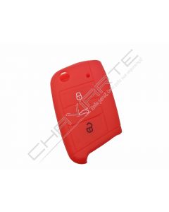 Capa silicone Volkswagen, três botões, vermelho