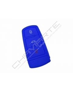 Capa Silicone Volkswagen, três botões, Smartkey proximidade, azul