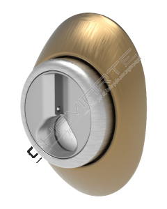 Escudo Mottura magnético de perfil europeu c/3 chaves, latonado