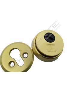 Escudo de segurança TESA com proteção rotativa para cilindro de perfil europeu, dourado