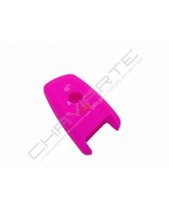 Capa silicone BMW, três botões, rosa