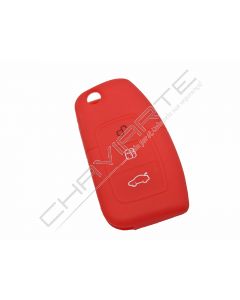 Capa silicone Ford, flip três botões, vermelho