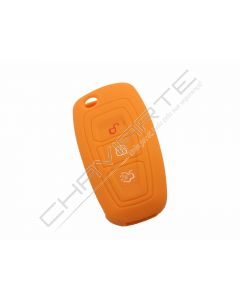 Capa silicone Ford, três botões, laranja