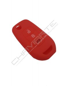 Capa silicone Renault, três botões, vermelho