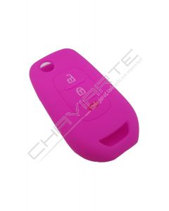 Capa silicone Renault, três botões, rosa