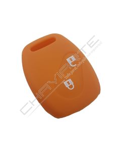 Capa silicone Honda, dois botões, laranja