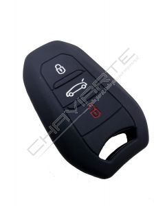 Capa Silicone Peugeot Três Botões Smartkey Preto