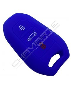 Capa Silicone Peug Três Botões Smartkey Azul