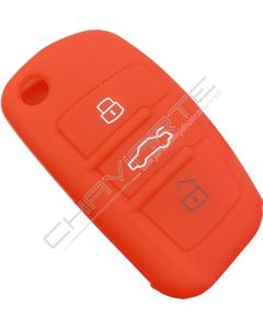 Capa silicone Audi, três botões, vermelho