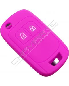 Capa silicone Opel, flip dois botões, rosa