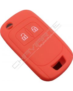 Capa silicone Opel, flip dois botões, vermelho