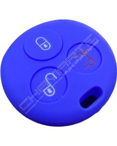 Capa silicone Smart, três botões (antiga), azul