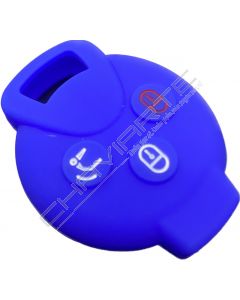 Capa silicone Smart, três botões, azul