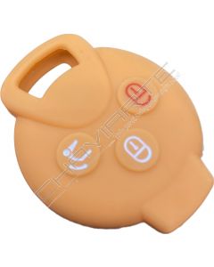 Capa silicone Smart, três botões, laranja