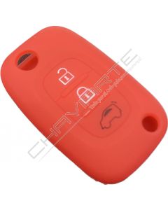 Capa silicone Smart, três botões, vermelha