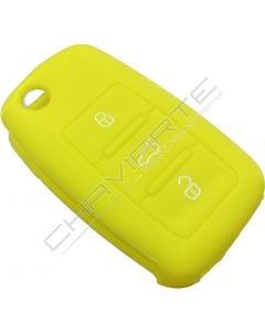 Capa silicone Volkswagen, três botões, amarela