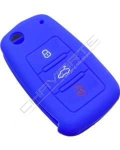 Capa silicone Volkswagen, três botões, azul