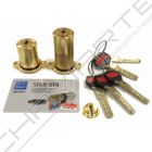 Cilindro ST8 Chaviarte ST8F3655L latonado,  para portas Fichet