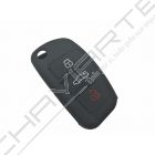 Capa silicone Audi, três botões, negra
