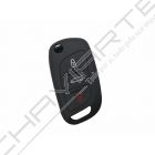 Capa silicone Citröen, nova flip três botões, negra