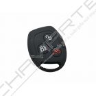 Capa silicone Ford, três botões, negra