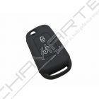 Capa silicone Mercedes, dois botões, negra