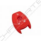 Capa silicone Mercedes, três botões, vermelho