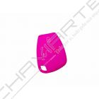 Capa silicone Mercedes, três botões, Smartkey (antiga), rosa