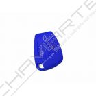 Capa silicone Mercedes, três botões Smartkey (antiga), azul