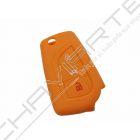 Capa silicone Toyota, três botões, laranja