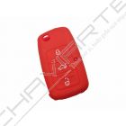 Capa silicone Volkswagen, três botões, vermelho