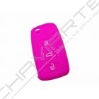 Capa silicone Volkswagen, três botões, rosa