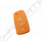 Capa silicone Volkswagen, três botões, laranja