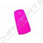 Capa silicone Volkswagen, três botões, Smartkey proximidade, rosa