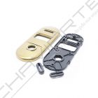 Espelho comprido interior Dierre, para chave de duplo palhetão e puxador, bronze