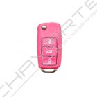 Comando KD 3 Botoes Tipo VW Rosa