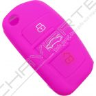Capa silicone Audi, três botões, rosa