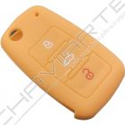Capa silicone Volkswagen, três botões, laranja