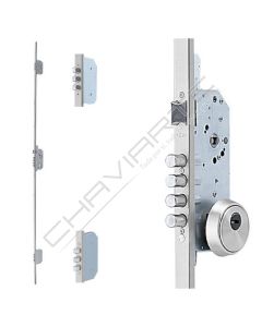 Fechadura multiponto 3 pontos TESA TLB, chapa em U, entrada 60mm, aço inox